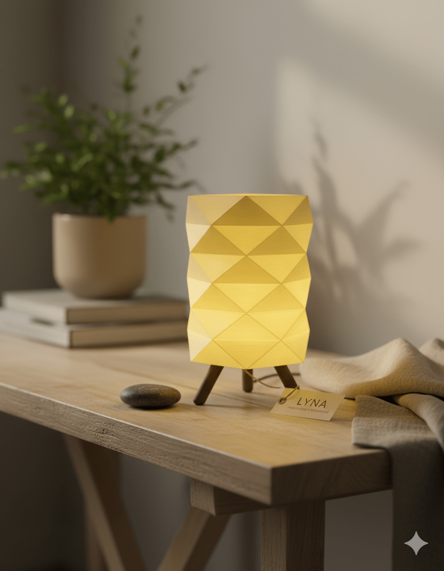 LYNA Hexa Teelichthalter – Geometrische Designlampe mit klaren Linien – stilvolles Design von Lyna