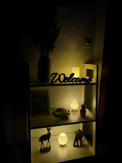 LYNA Orbit Teelichthalter – Ovale Designlampe mit weicher Rippung – stilvolles Design von Lyna