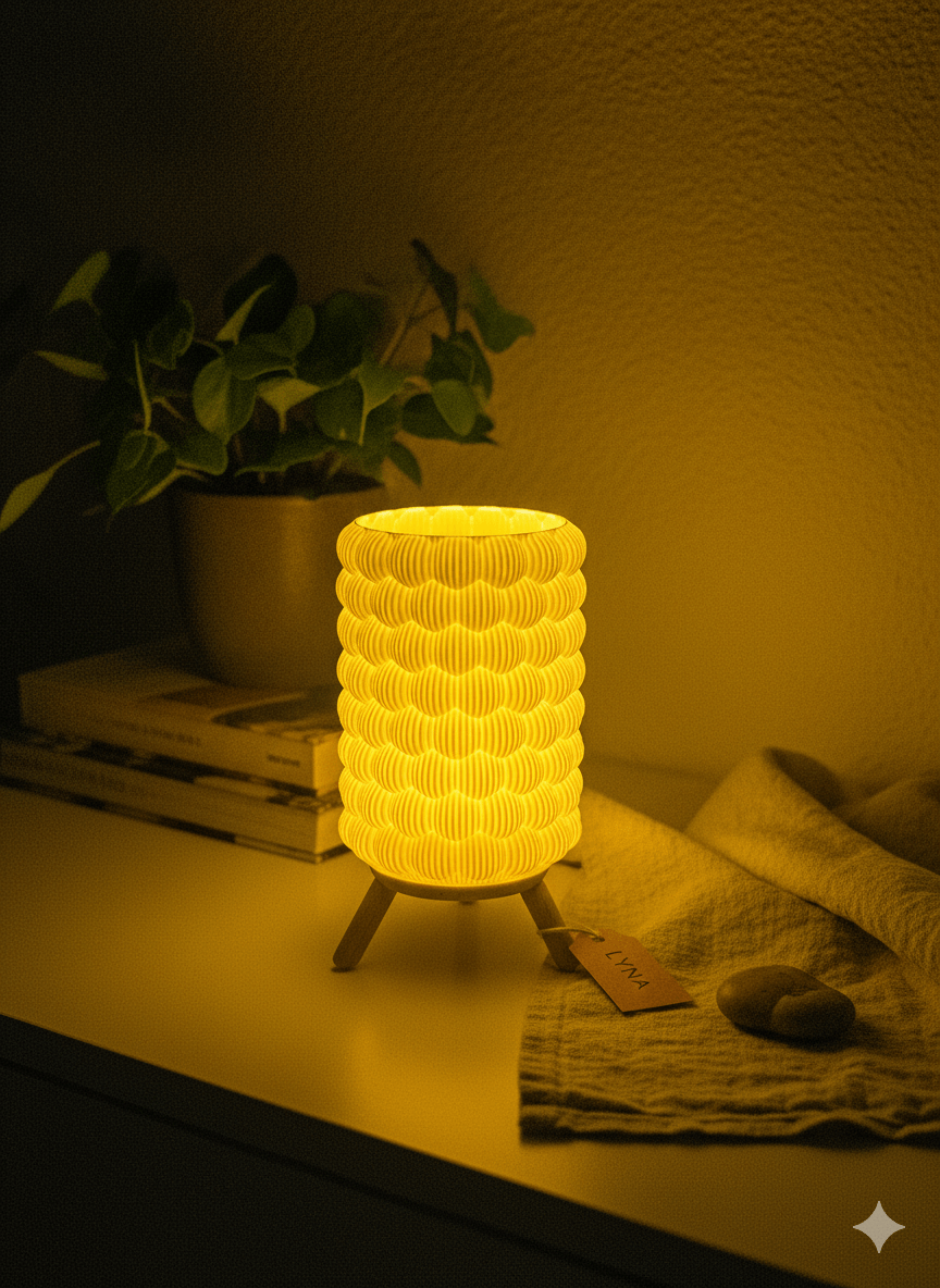 LYNA Wabe Teelichthalter – Designlampe mit organischer Struktur – stilvolles Design von Lyna