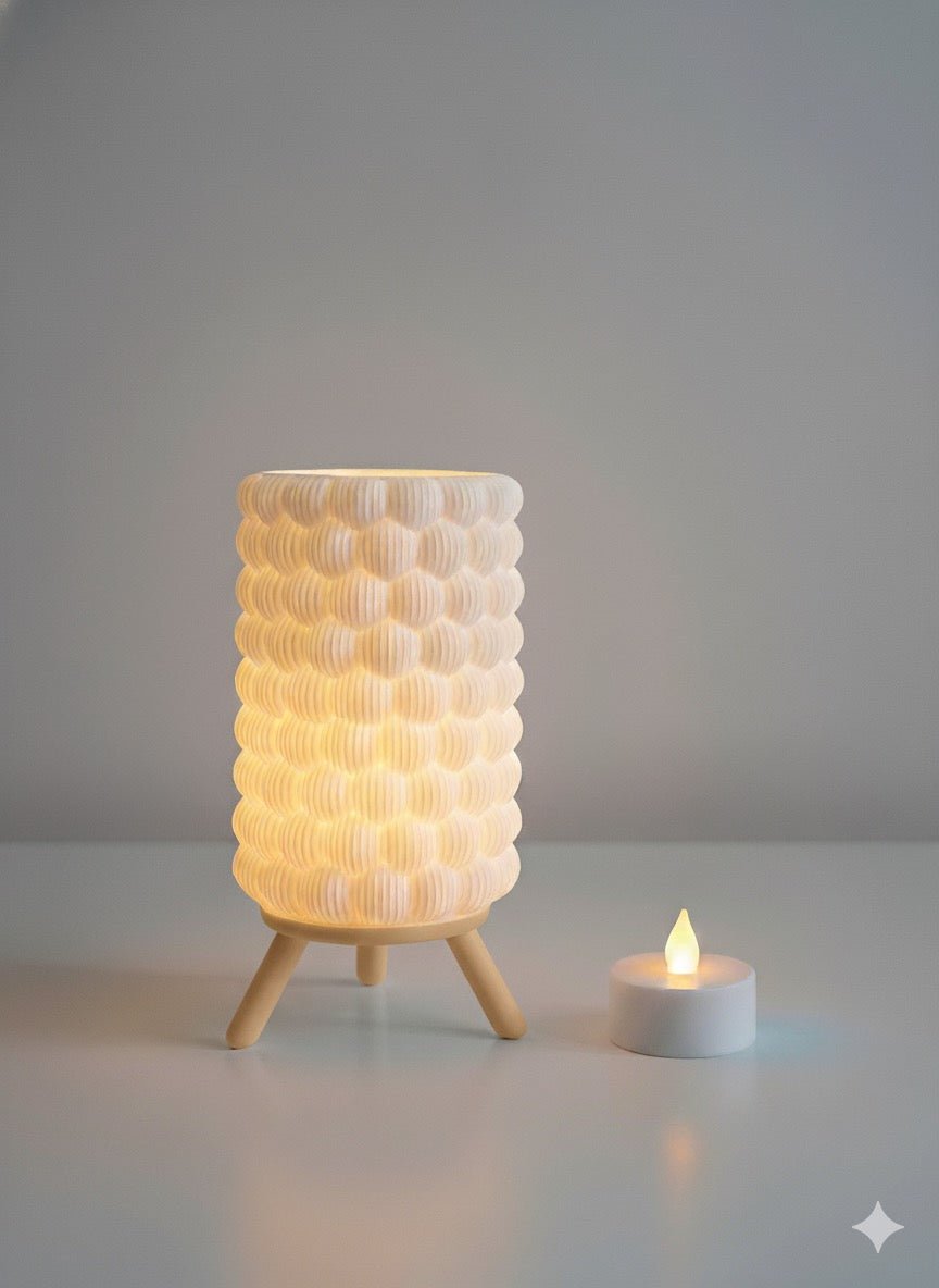 LYNA Wabe Teelichthalter – Designlampe mit organischer Struktur – stilvolles Design von Lyna